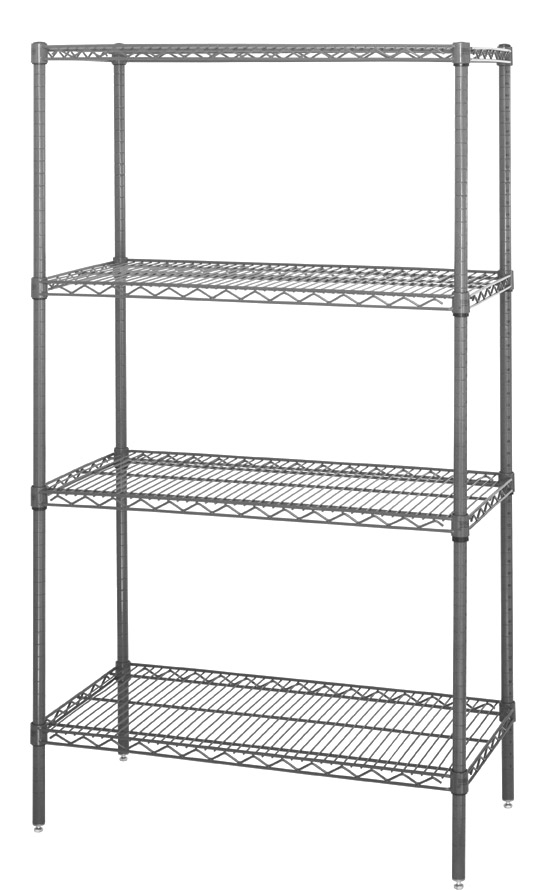 24"W x 48"L Wire Shelves - Chrome