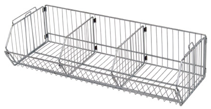 20" x 12" Wire Basket Divider - Chrome