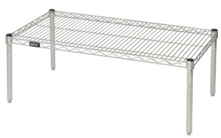 Wire Shelf Platform Rack - Chrome