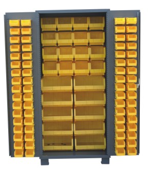 Bin Cabinet - Solid Flush Doors - 24 x 60