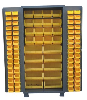 Bin Cabinet - Solid Flush Doors - 24 x 60