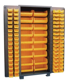 Bin Cabinet - Solid Flush Doors - 24 x 60