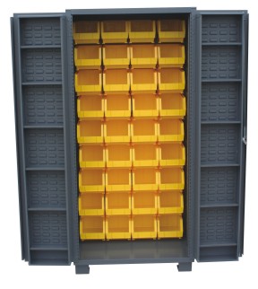 Bin Cabinet - Solid Flush Doors - 24 x 60