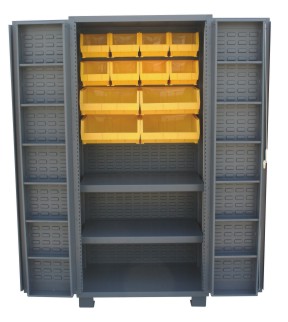 Bin Cabinet - Solid Flush Doors - 24 x 60