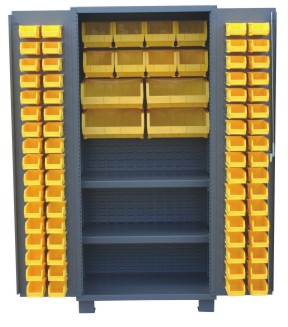Bin Cabinet - Solid Flush Doors - 24 x 60
