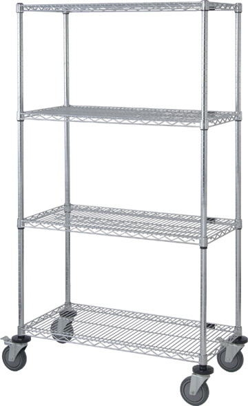 4 Wire Shelf Mobile Cart