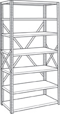 6 Shelf, 99"H - Open Shelving Unit