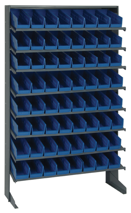 Single-Sided Rack: 12"D x 36"W x 60"H / 24 Bins