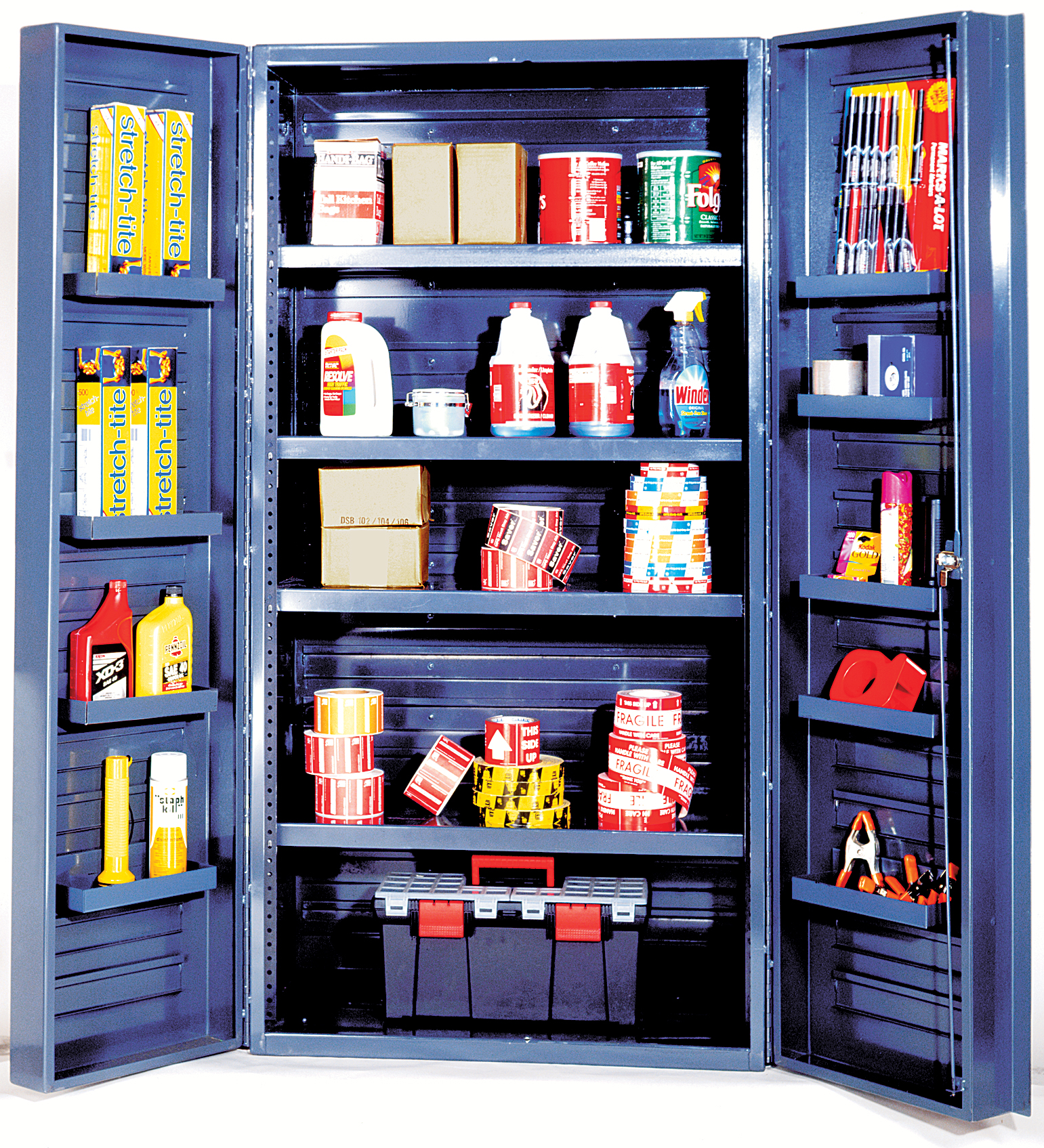 36"W Cabinet W / 4 Adj. Int & 12 Door Shelves
