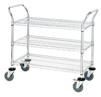 3 Wire Shelf Mobile Utility Cart