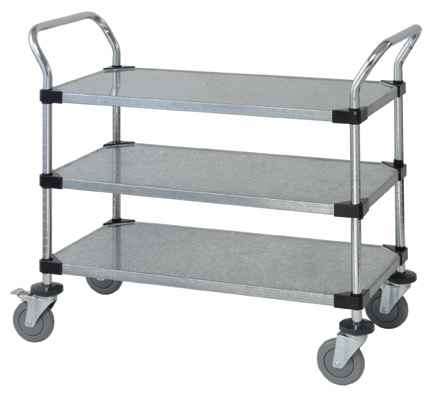 3 Solid Shelf Mobile Utility Cart