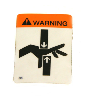Warning Decal, Hands Off