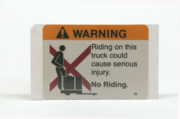 Warning Decal, No Riding