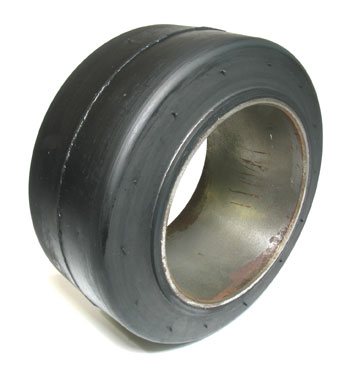 Drive Tire, Rubber Smooth Flat